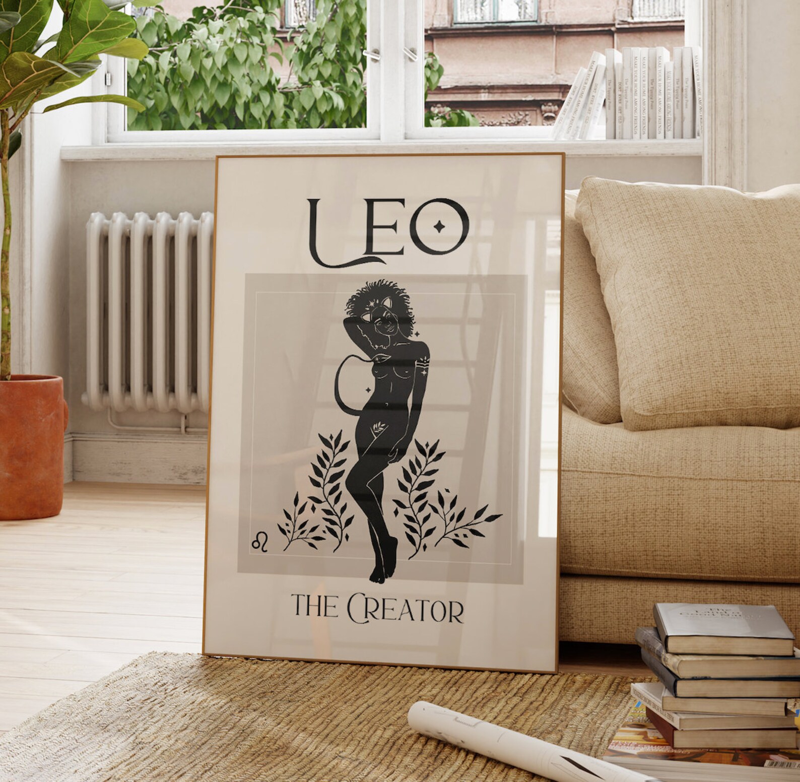 Leo Zodiac Goddess Wall Art Poster/printable Zodiac Art/printable Wall ...