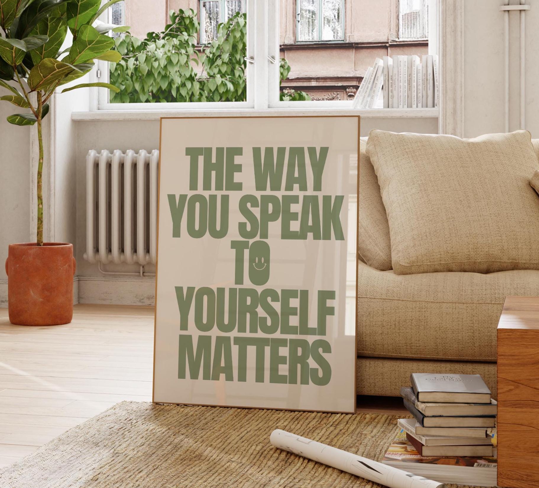 The Way You Speak to Yourself Matters Poster -printable Wall Art - Sage ...