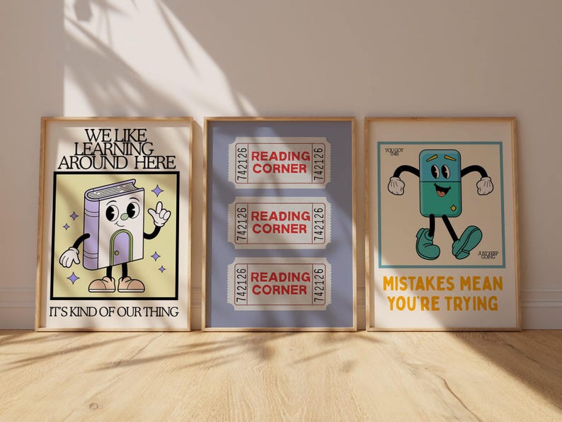 Cute Character Classroom Gallery Set of 10 Prints | Classroom ...