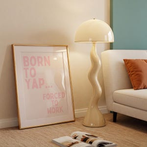 Born To Yap, Forced to Work Art Poster - Funny Sassy Wall Art - Art For Workplace - Girly Art For Dorm Room- Printable Art -Trendy Prints