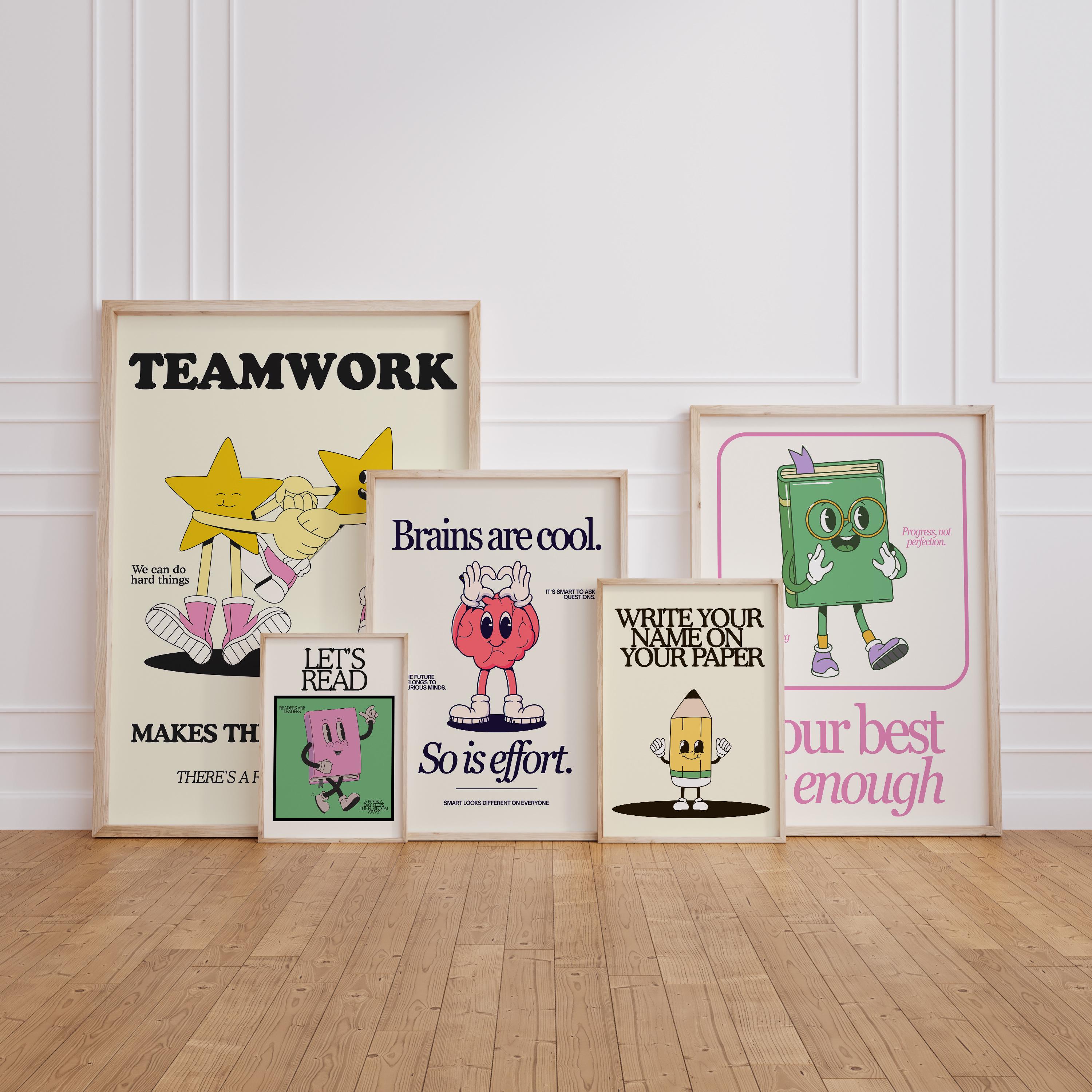 Cute Character Classroom Gallery Set of 10 Prints - Classroom Decor ...