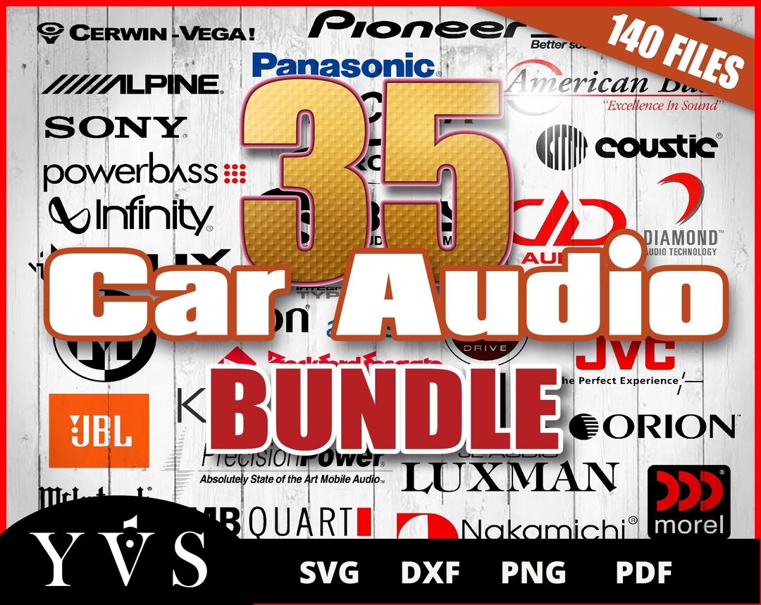 Car Audio Logo SVG Bundle, Car Audio Svg Files, Vinyl Cut File