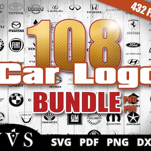 Autologo SVG-bundel, autologo svg-bestanden, vinyl gesneden bestand, gesneden SVG-logo, auto svg-ontwerp, 108 autologo pack, automerken svg, automerken png
