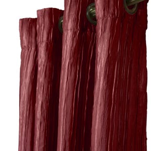 Shikma Plain Burgundy Modern Look DRAPE Crushed Fabric, with lining 60 x 96 inches