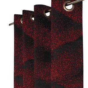 Clift Drapes- Red/Black - Polyester- With Lining- 60 Inches W x 96 H