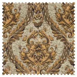 Per yard - Upholstery and drapery Chenille Fabric Creme Color JANE 2