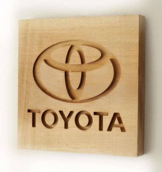 huis zeker Leugen Houten Toyota Logo houten Toyota embleem voor wandhangen | Etsy