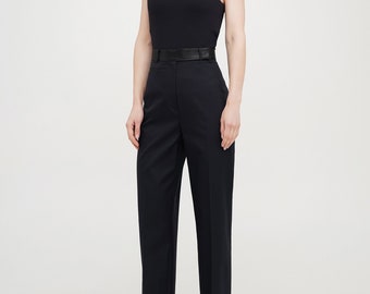 Tailored Straight Leg Trousers - Effortless Elegance and Comfort