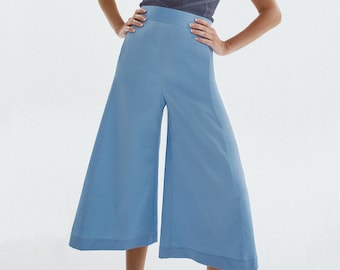 Wide leg trousers| Culottes pants| High waist pants| Custom pants