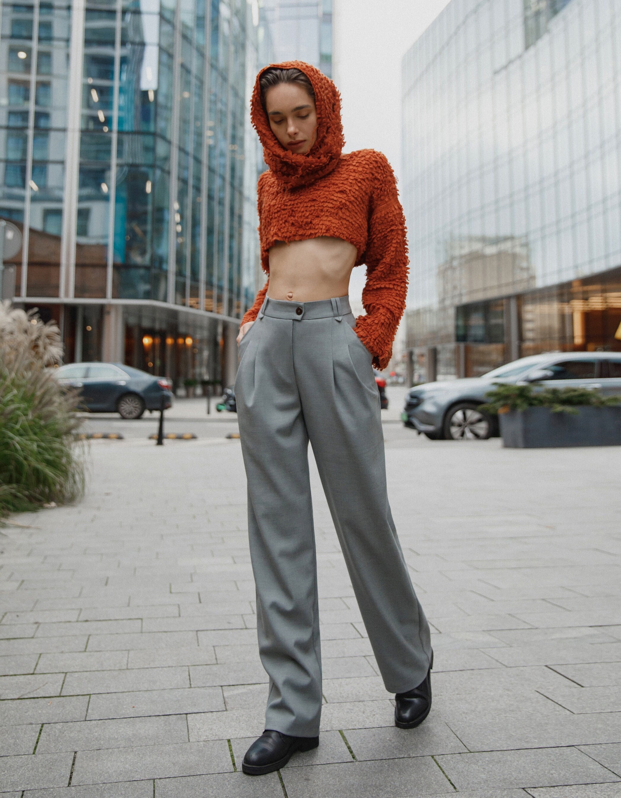 Grey Pants, High Waisted Pants, Straight Fit Pants, Custom Pants - Etsy
