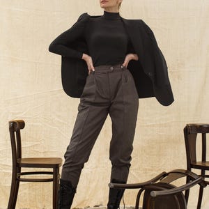 High waist bananas pants, Women trousers, Pleated pants with pockets