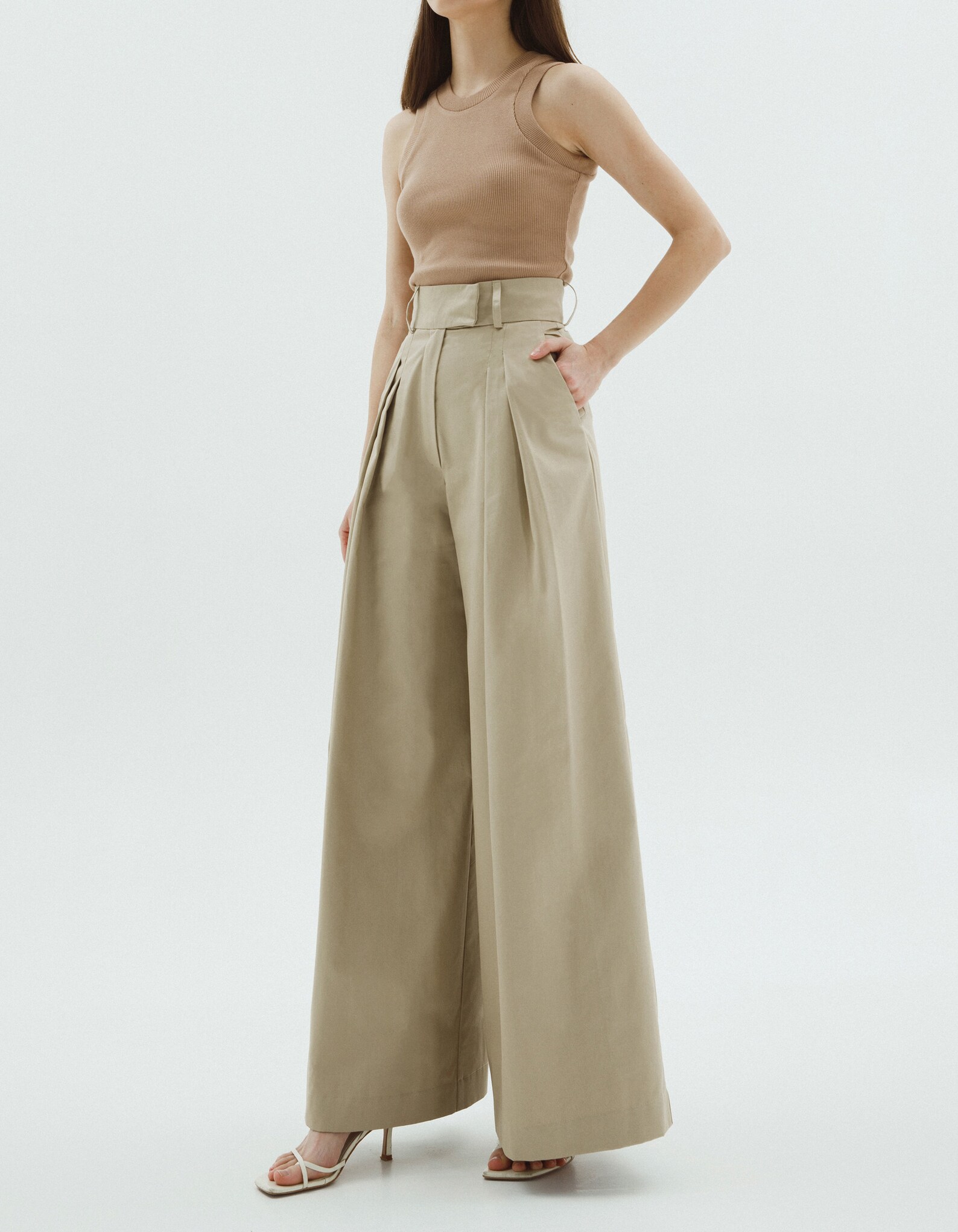 Dress Pants Women Wide Leg Trousers Pleated Palazzo Pants Wide Leg ...