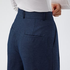 Cotton baggy fit tapered pants