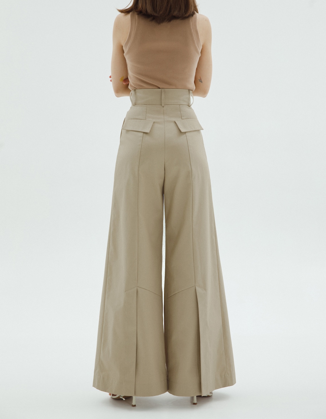 Dress Pants Women Wide Leg Trousers Pleated Palazzo Pants Wide Leg ...