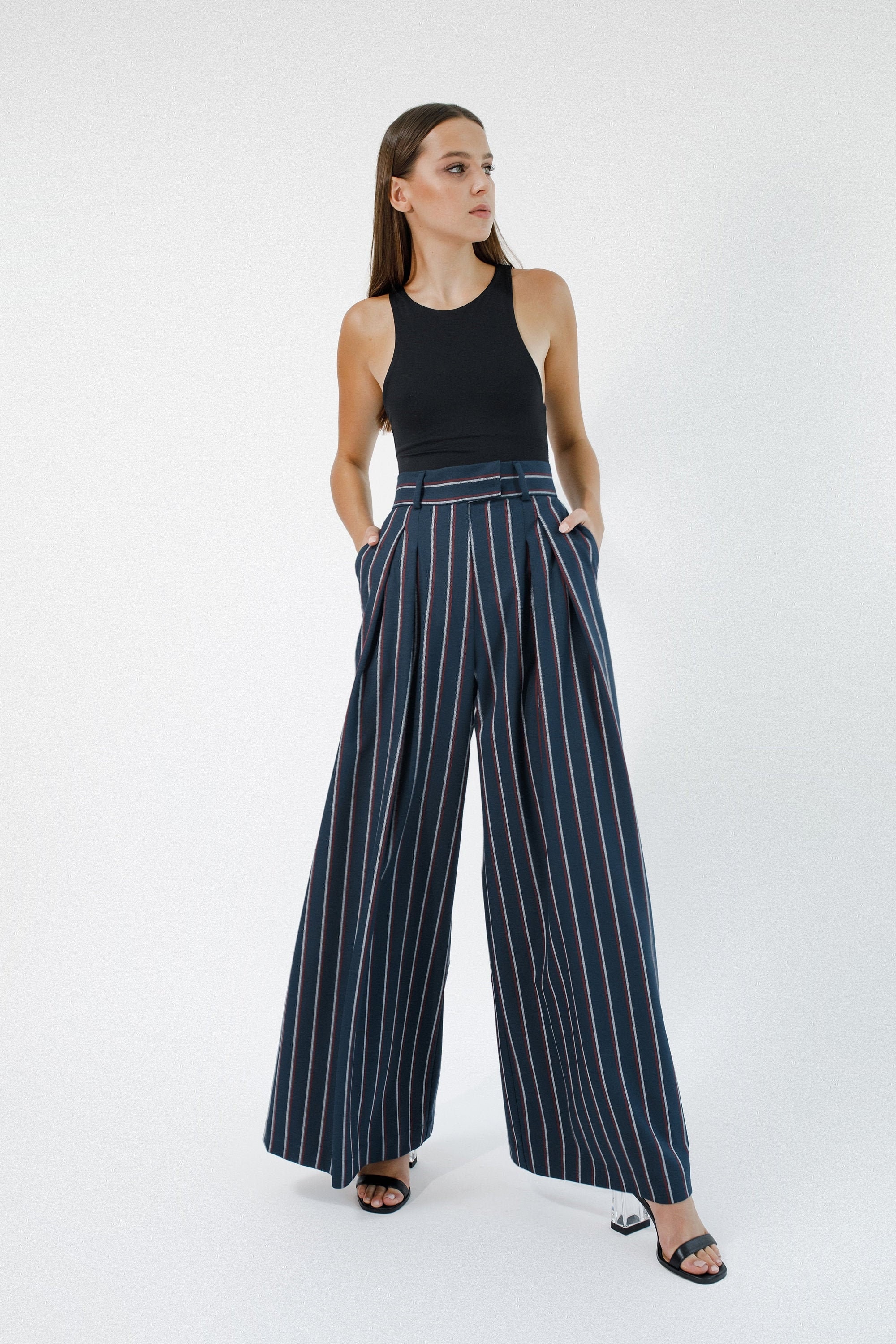 Wide Leg Palazzo Pants Women Custom 