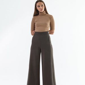 Brown wide leg pants