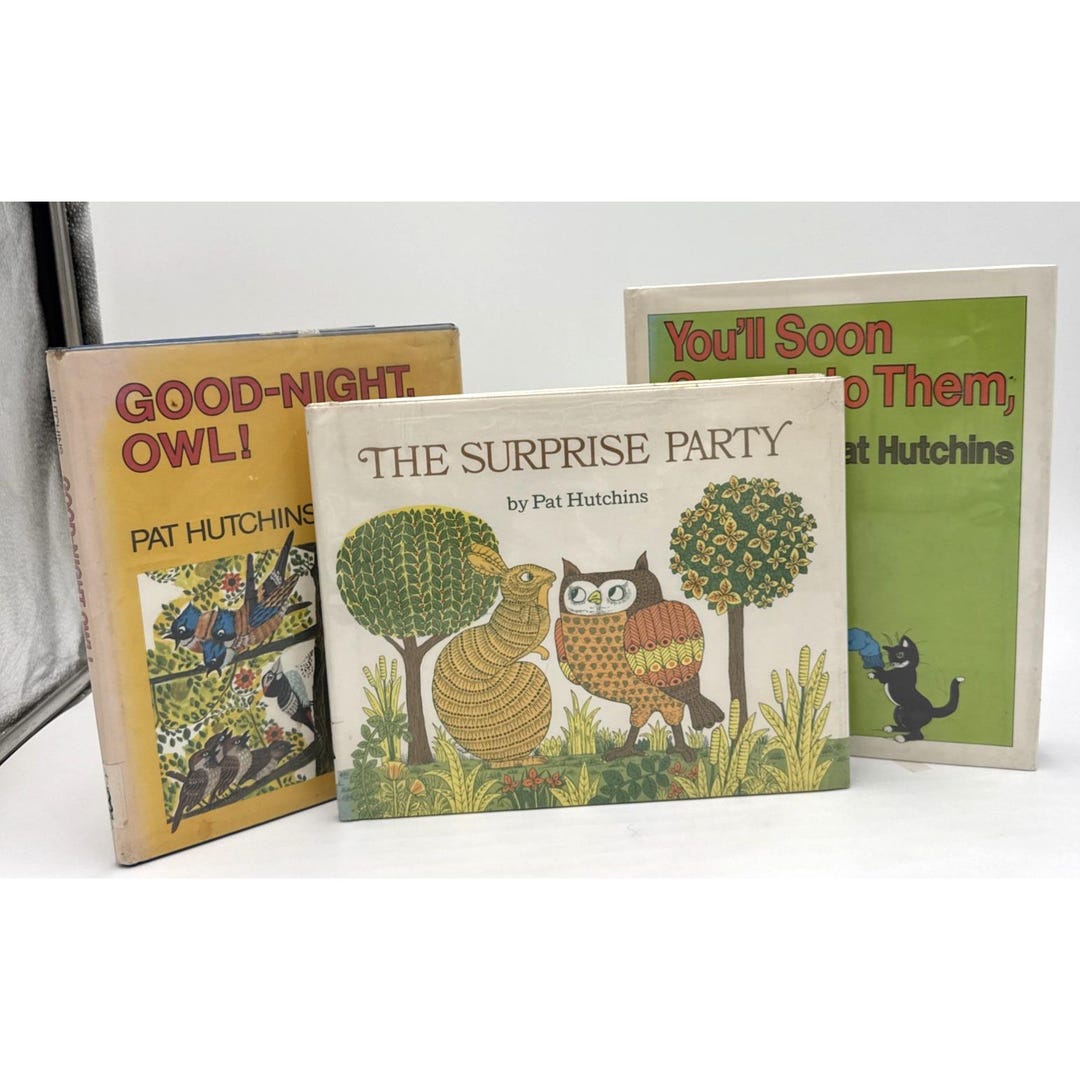 Pat Hutchins Good-night Owl Surprise Party Titch 1st Ed Lot of 3 Ex-lib ...