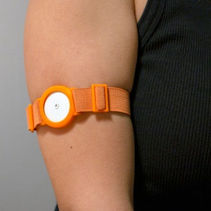 Freestyle Libre Sensor Armband Holder Guardian Protects sensor Orange