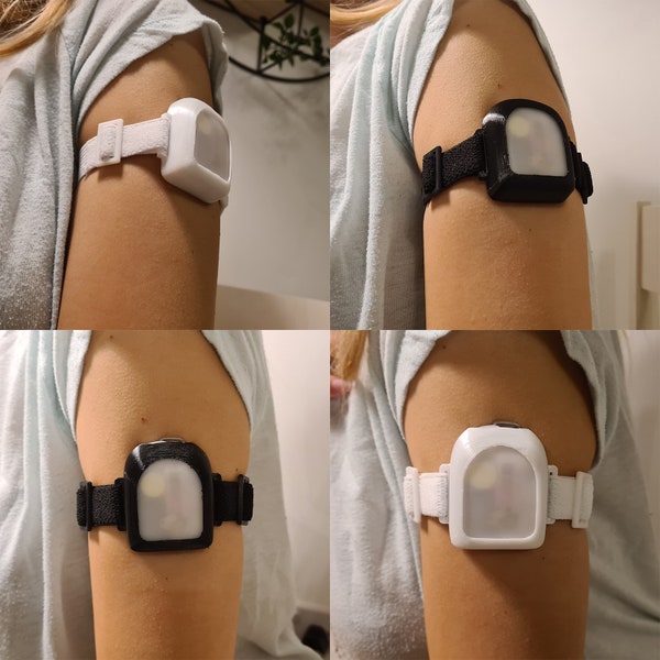 L’accessoire médical OmniPod Armband/Holder protège votre capteur blanc/noir