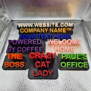 Personalised Desk Plaque 3D Printed | Custom Wording, Office Accessory, New Job, Title Banner, Job Role Sign, Fun Gift, Quote Sign, Bespoke