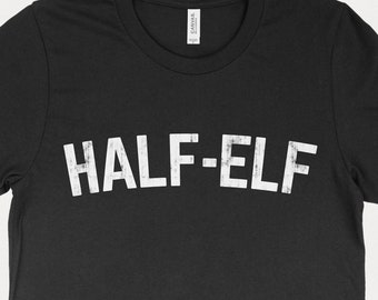 Half-Elf Jersey Style Tee | Dungeons and Dragons Shirt | Half-Elf DnD | DnD Shirt