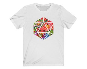 Floral D20 | Dungeons and Dragons Shirt | DnD Dice