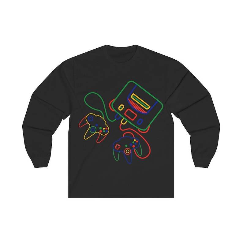 Super N64 Nintendo 64 Long Sleeve Shirt Retro Nintendo | Etsy