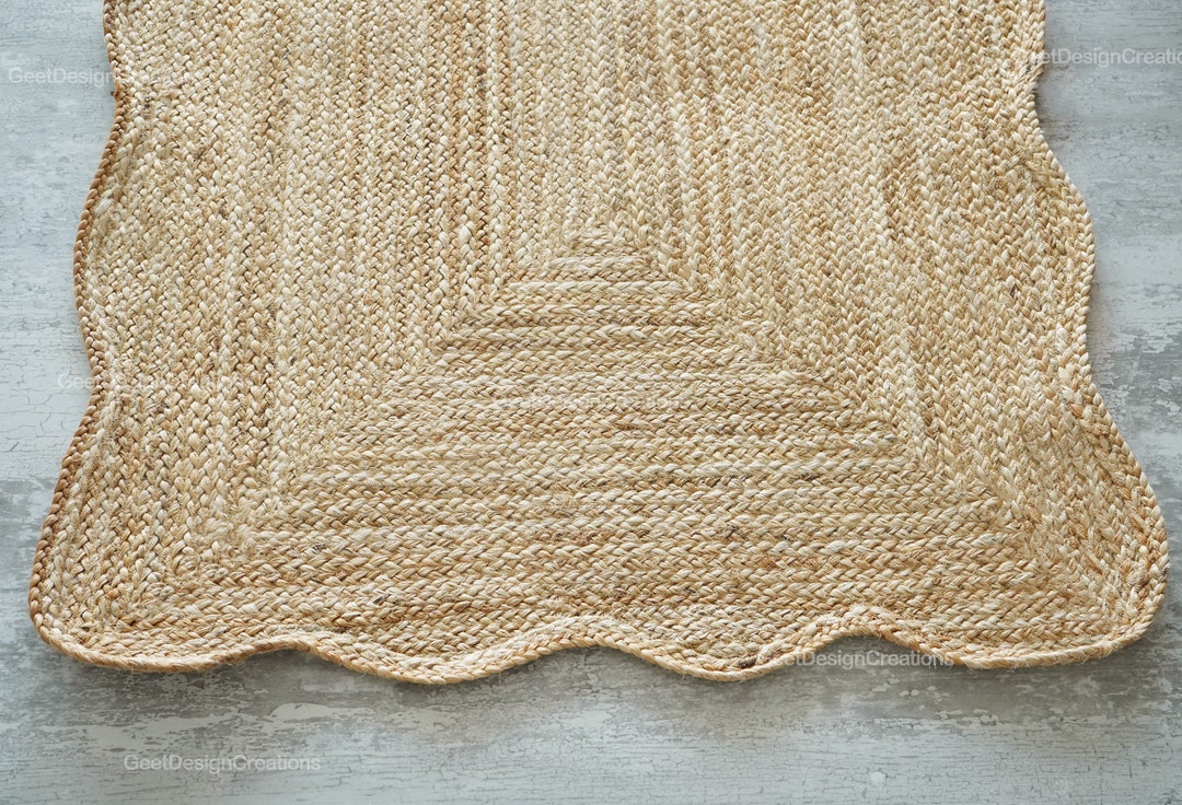 Braided Jute Rug With Weave Pattern Handwoven Jute Runner Home & Living ...