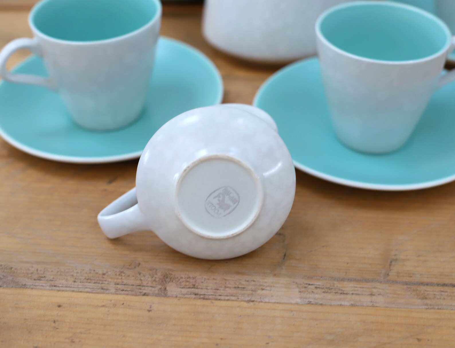 Retro Poole Pottery Twintone Ice Green & Seagull Tea Set Etsy