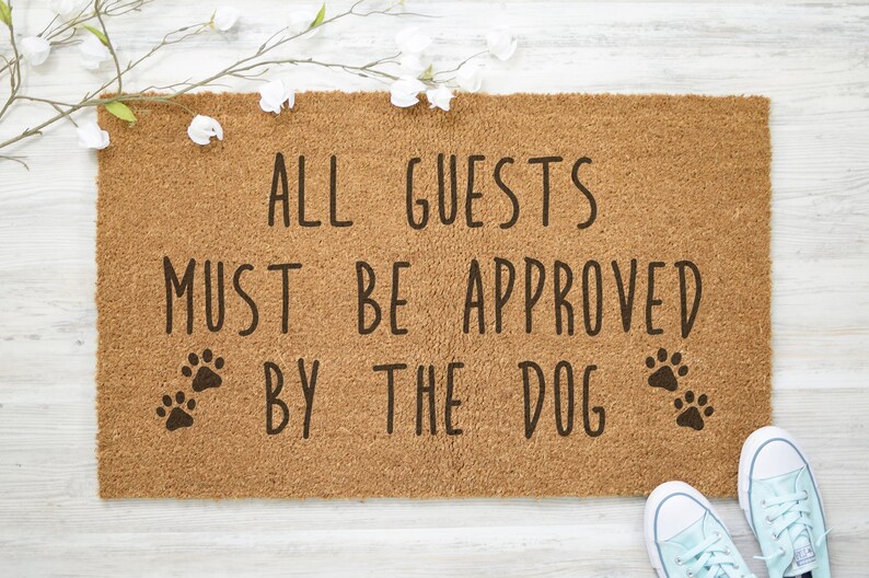 Dog Doormat Funny Dog Gift Welcome Rug Closing Gift image 1