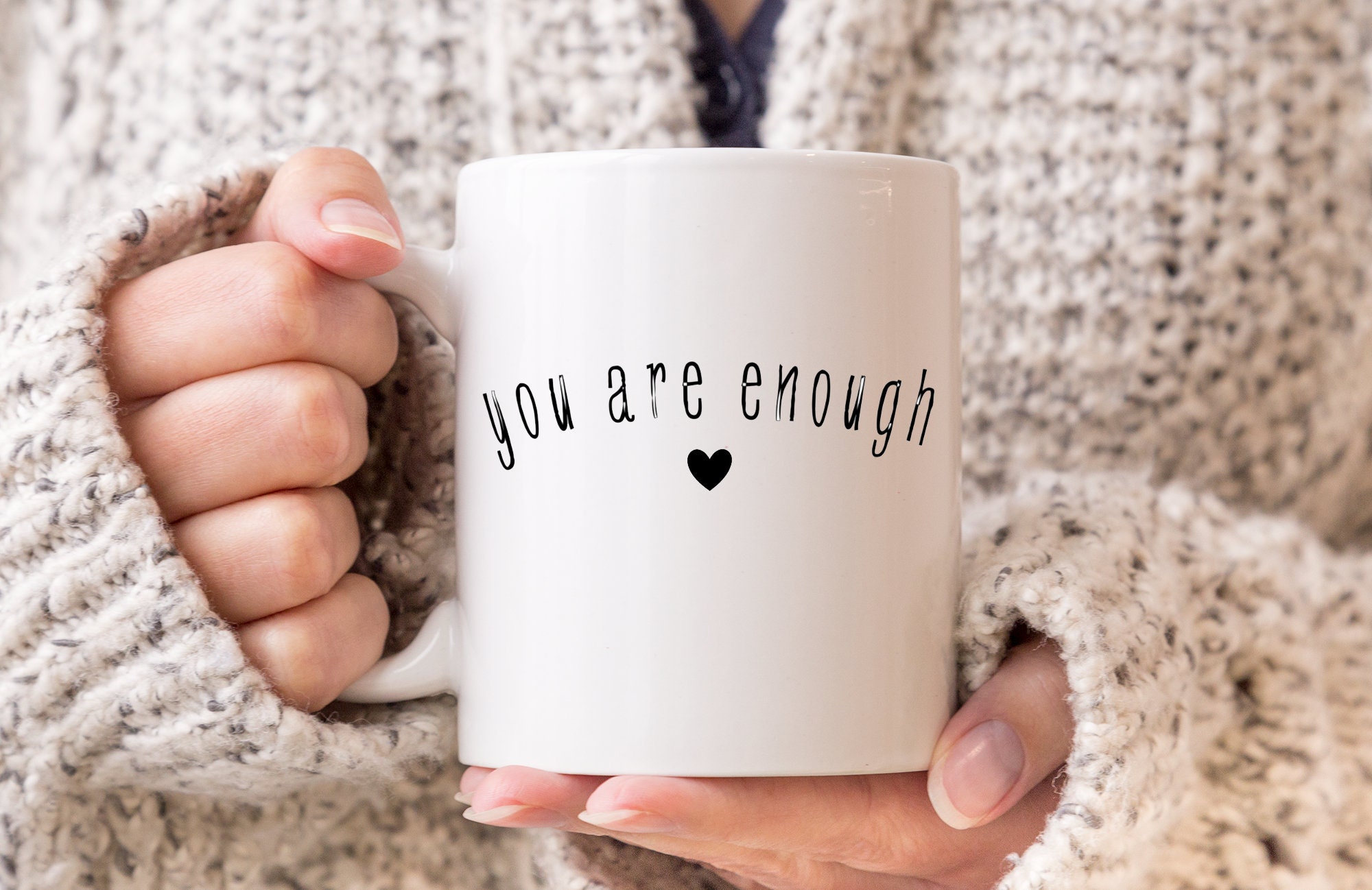 You Are Enough Mug Inspirational Mug Girl Power Cute Etsy