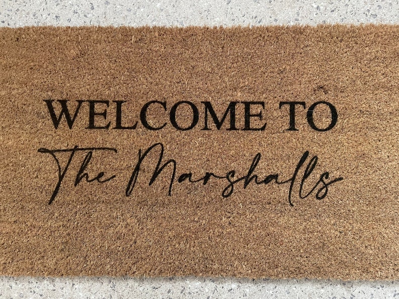 Personalised Family Name Mat Doormat Wedding Gift Etsy UK