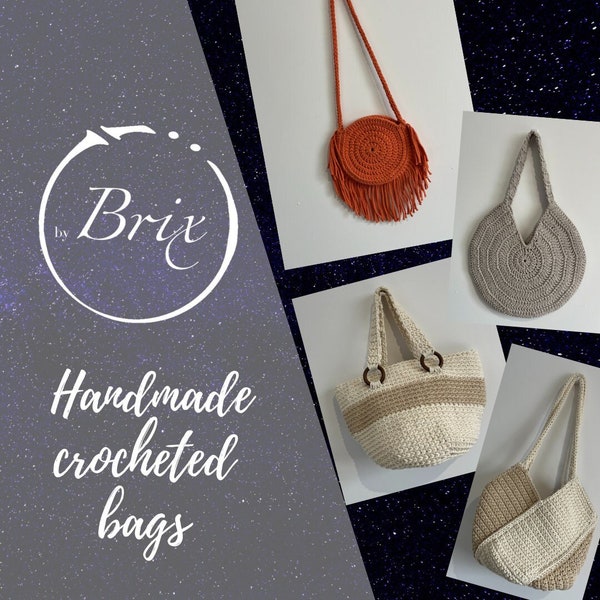 Handmade crocheted bags - ready for shipping - custom bag