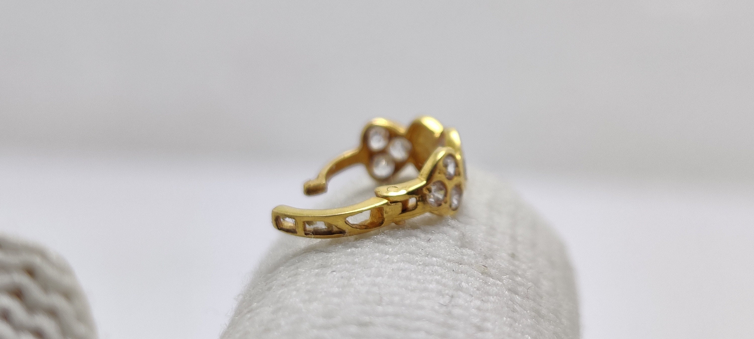 Pure 22ct gold nose pin handmade women jewelry Indian Etsy