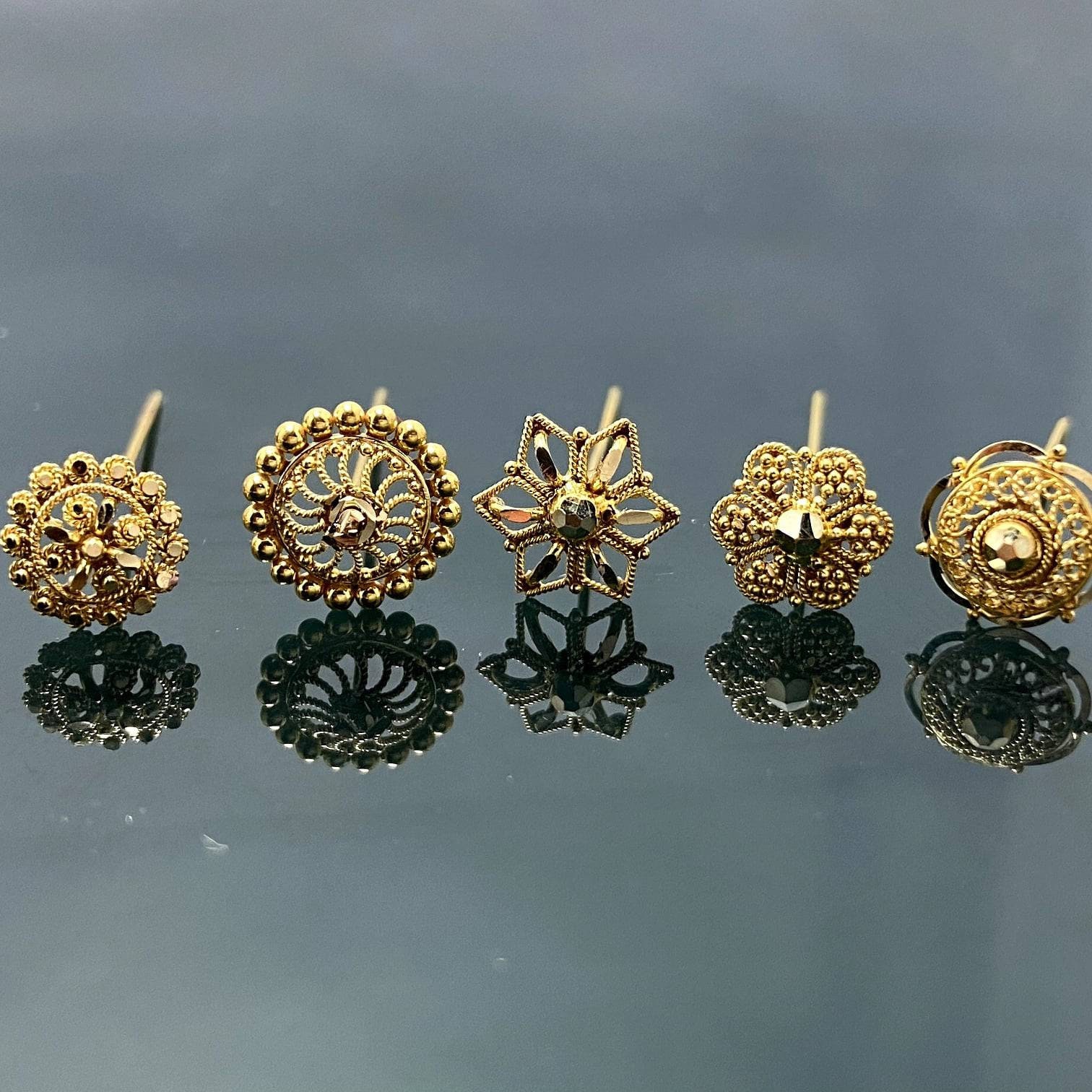 Pure 20 K Gold Nose Pin Handmade Women Jewelry Indian Etsy