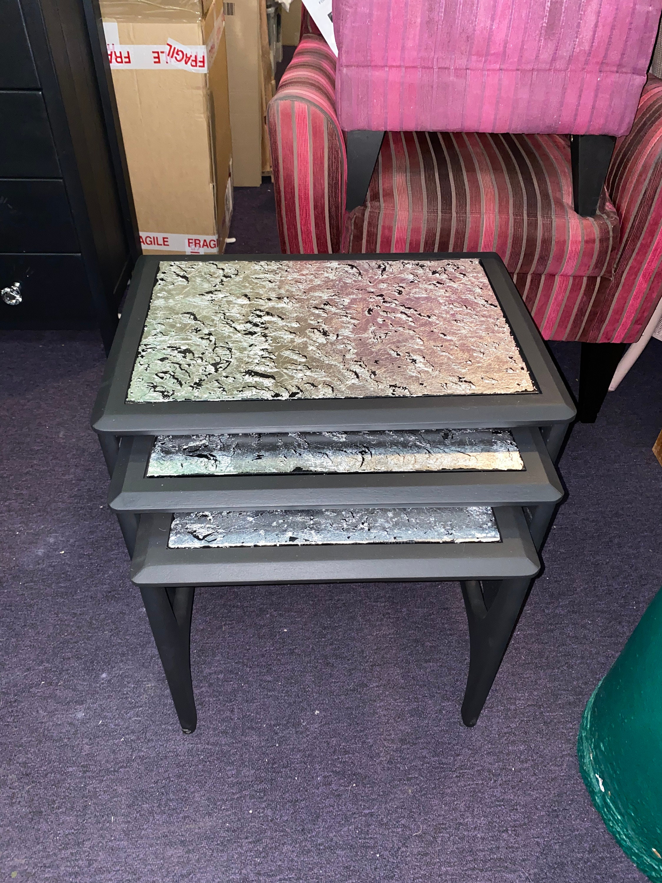 Frenchic 'Blackjack' Upcycled Nest of Tables with Etsy