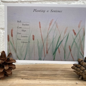 Eco-recyclageprint: een A6-kaart met originele kunst en poëzie