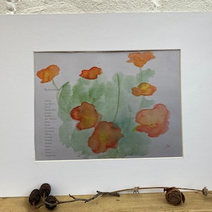 Onthoud. Originele kunst en poëzie, A4, al dan niet gemonteerd