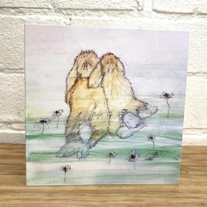 Love Bunnies / blank card / pack of five