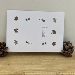 Eco, reciclar prin. (sem moldura) Mirror Soul. Arte original e poesia A6 cartão postal