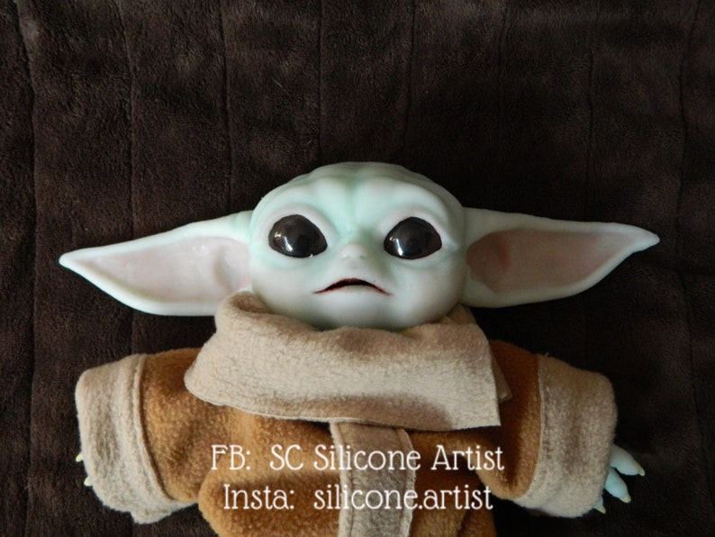 Full Body Soft Silicone Alien Baby Yoda Inspired Large Etsy