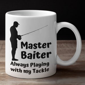 14oz Master Baiter Funny Fishing Aluminium Travel Mug