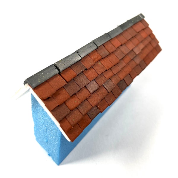 Melody Jane Dollhouse Roof Tiles - Light Grey Card Slates For 1:12 Scale Miniature Houses