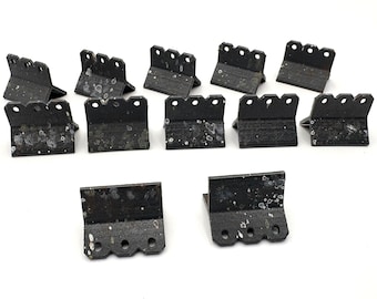 Miniature Angled Ridge Roof Tiles | Weathered Slate Grey Dollhouse (1:12 Scale)