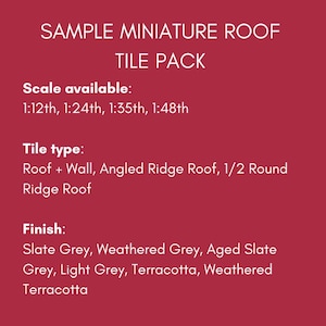 SAMPLE PACK: Miniature Model Diorama Railway Buildings Roof + Wall Tiles