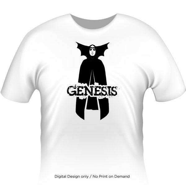 Genesis, Peter Gabriel, Watcher of the skies, rock, album, music, band, progressive rock, classic, 70s, humor, theatrical, fan art, art rock