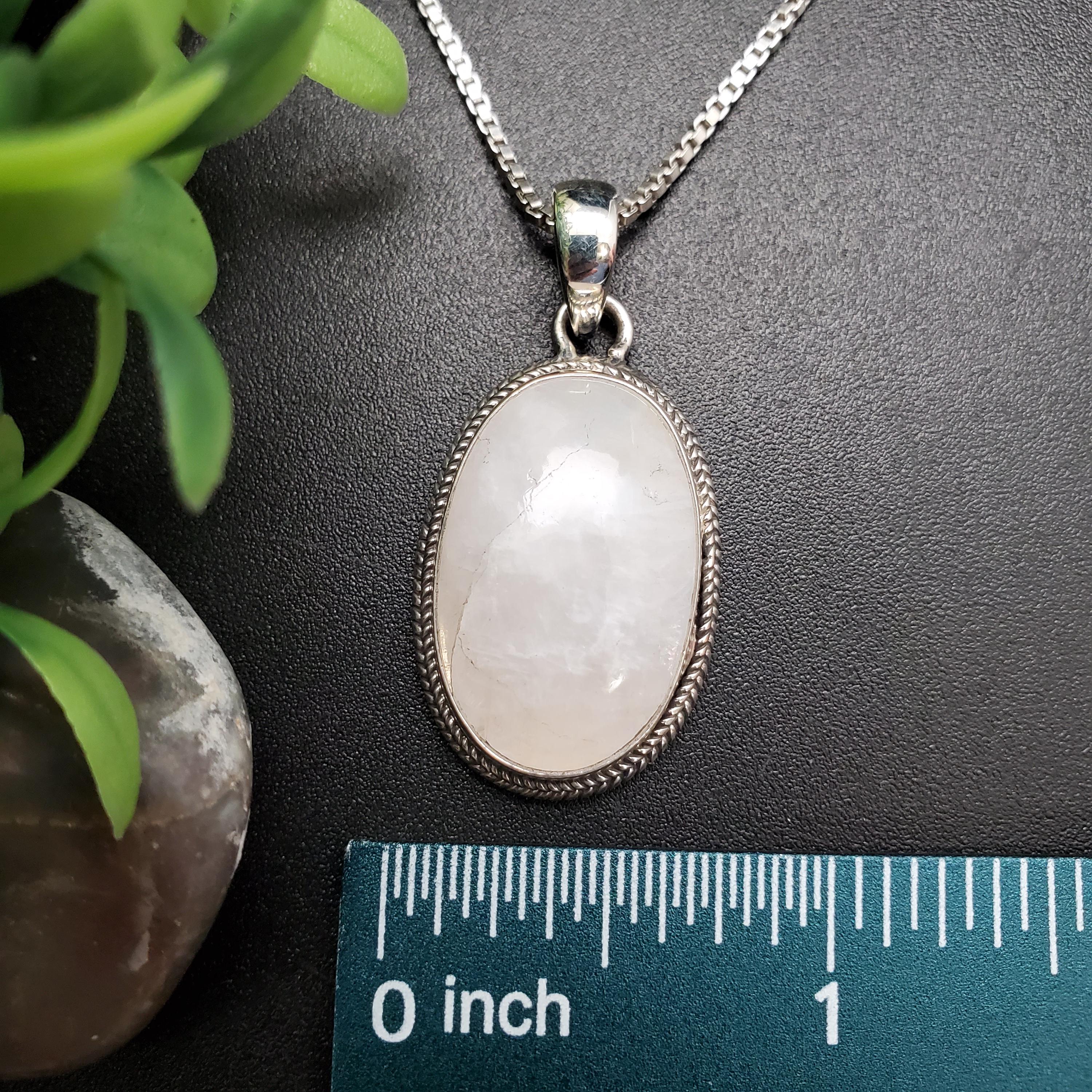 SFH #203 | Rainbow Moonstone Necklace Pendant Option Silver Chain