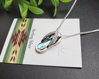 EMV #149 | アワビインレイ フリップフロップネックレスペンダント
