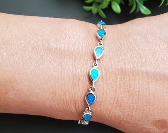 ブルーオパール のデザインブレス ブルーオパール のデザインブレス ブルーオパールブレス 天然石