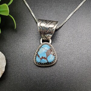 PLNT#301 | Unique Golden Hill Turquoise Necklace Pendant Options A Silver Chain Necklace | Sterling Silver Rare Turquoise Necklace Pendant